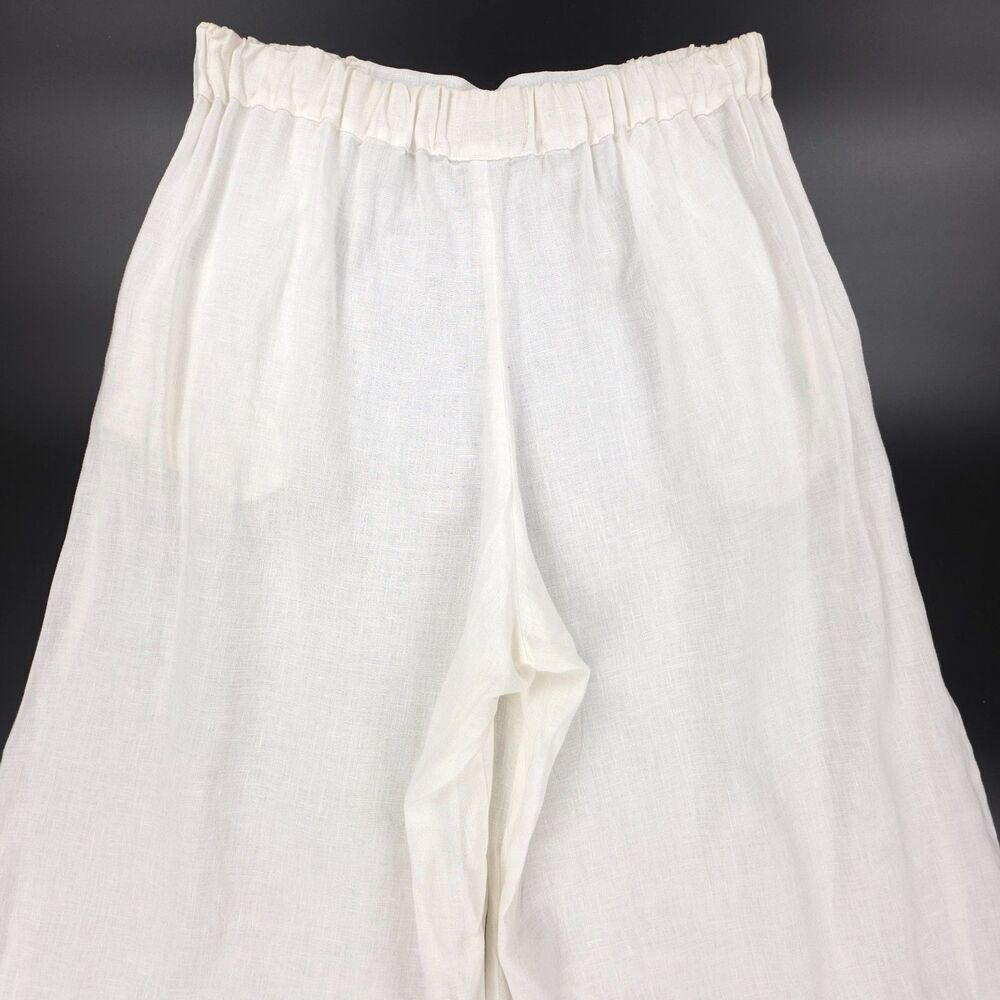 CP SHADES Linen Wendy Wide Leg Palazzo Pant Lagenlook Boho Resort Minimal VSCO - Picture 6 of 7